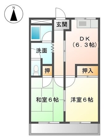 コーポアイランドの物件間取画像